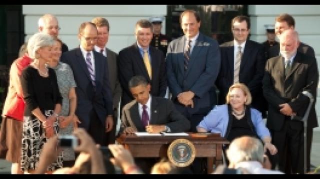 President Obama signing a proclamation to uphold the ADA